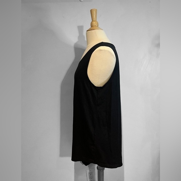 Bryn Walker asymmetrical black sleeveless tank bamboo/organic cotton size M - Picture 8 of 10